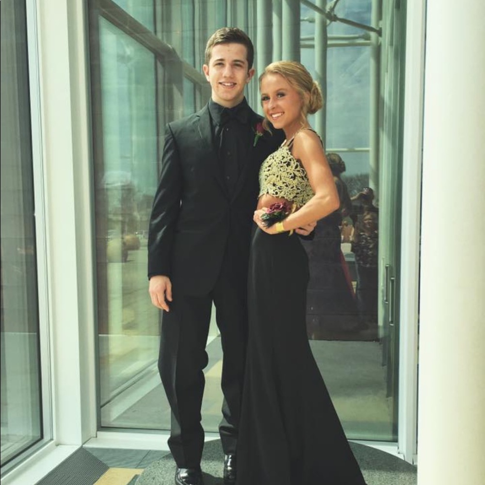 La Femme two piece prom dress